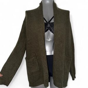 Eleven Star olive green cardigan with pockets